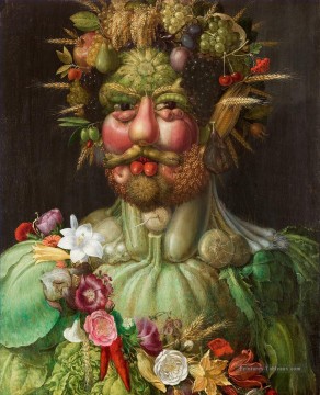 Rudolf II de Habsbourg en Vertumnus Giuseppe Arcimboldo Nature morte classique Peinture à l'huile